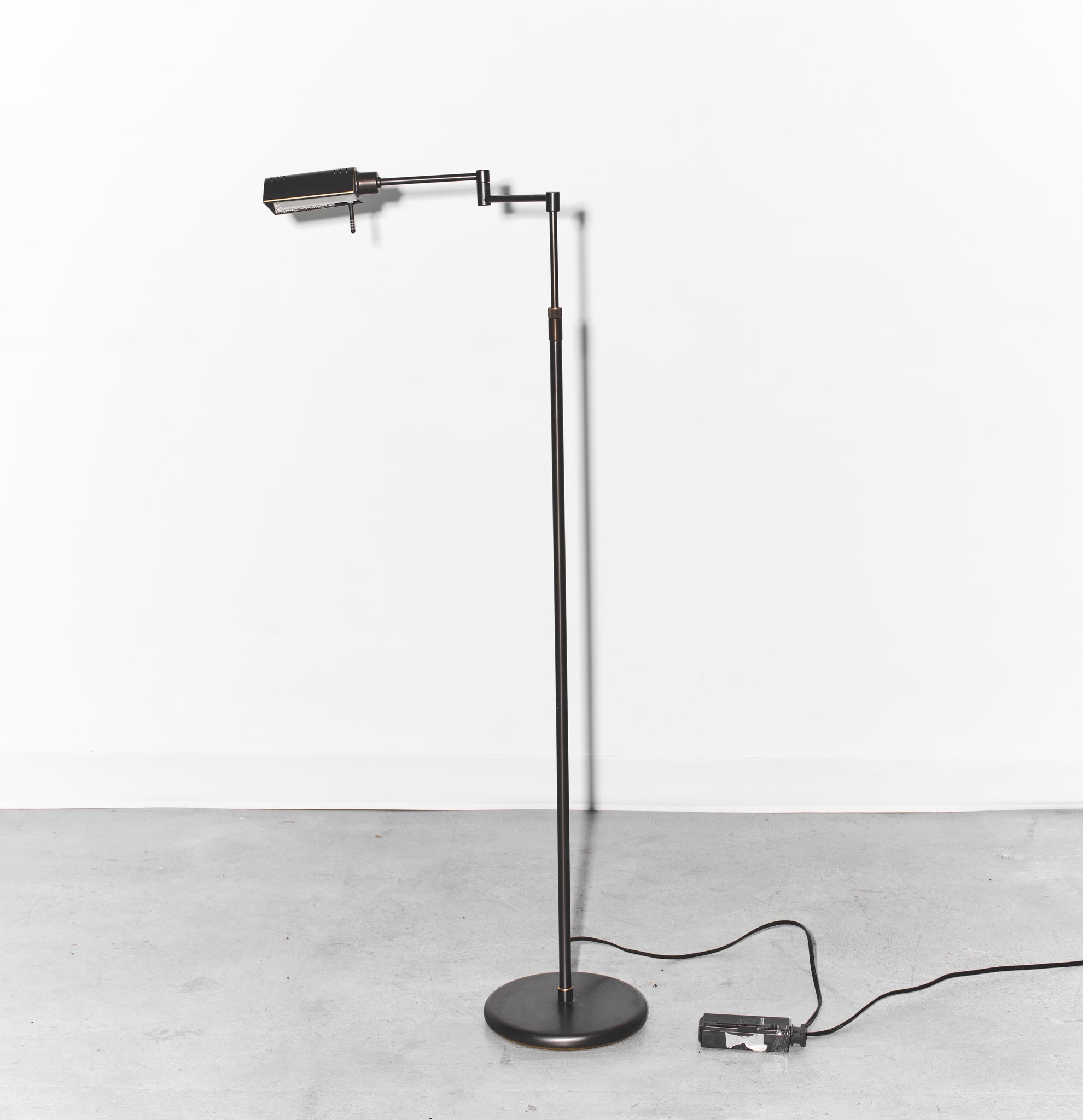 Black Mid-Century Modern Adjustable Floor Lamp