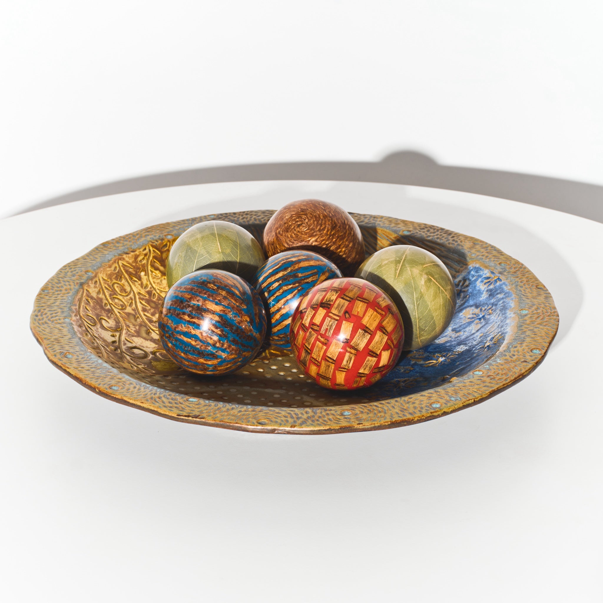 Ceramic Centerpiece Bowl with Balls