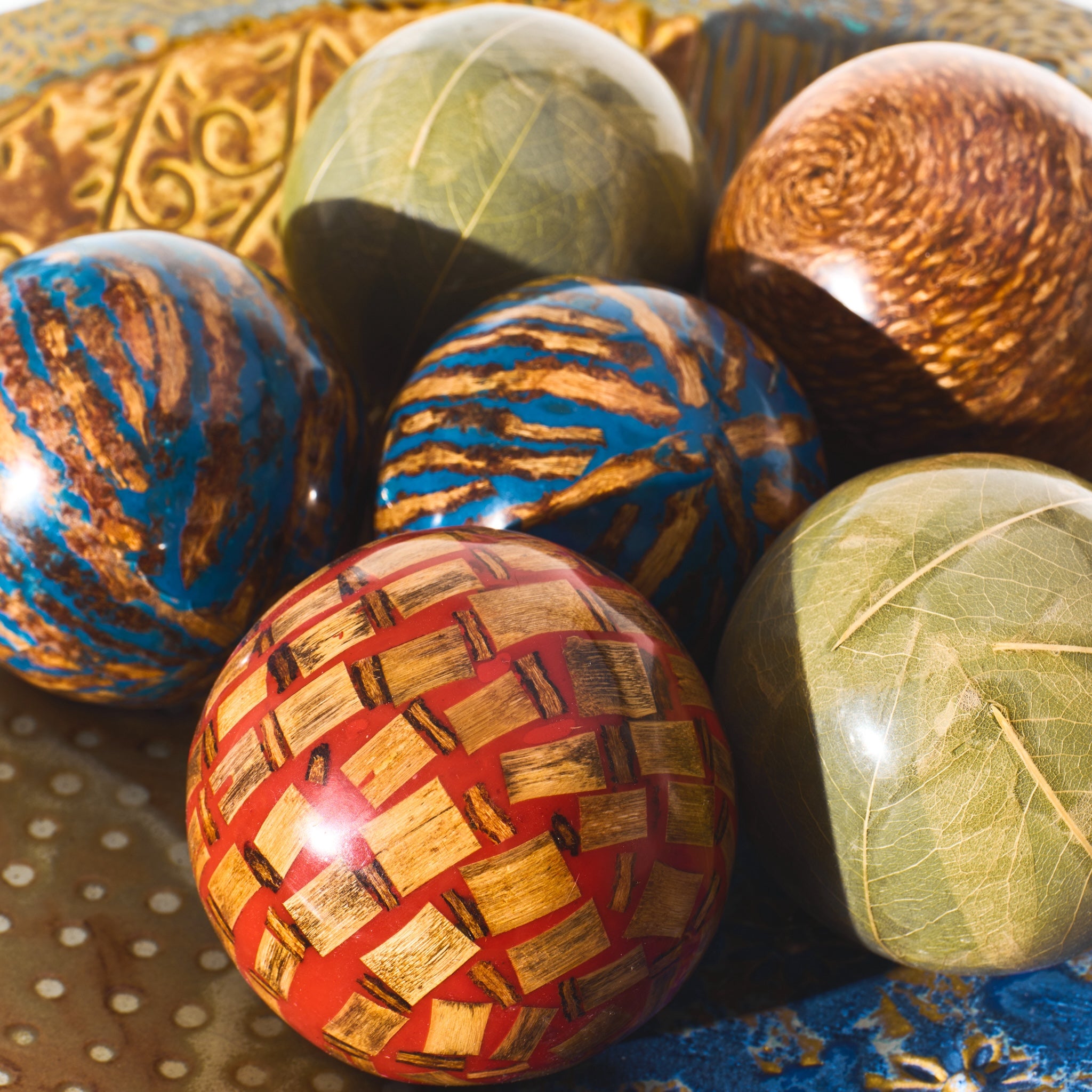 Ceramic Centerpiece Bowl with Balls