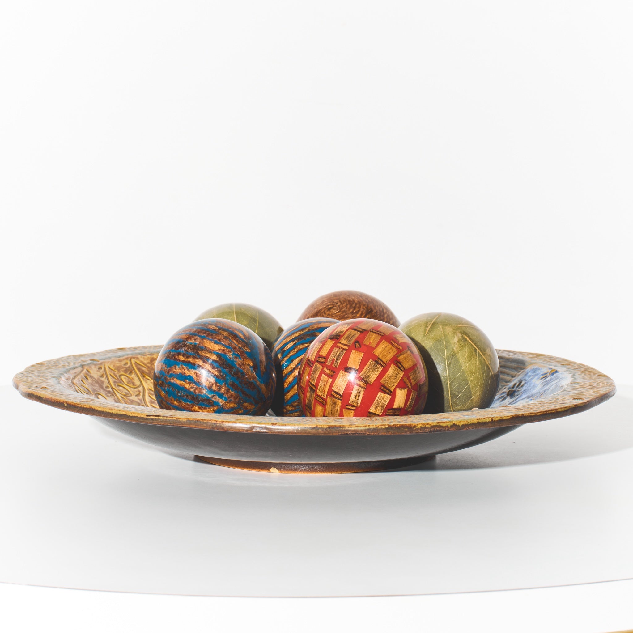 Ceramic Centerpiece Bowl with Balls