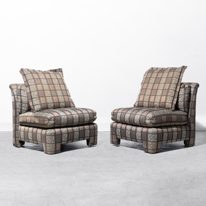 Postmodern Marge Carson Custom-Upholstered Armchairs (Set of 2)