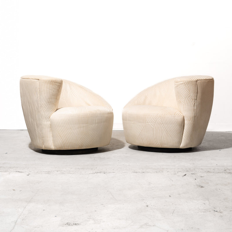 Vladimir Kagan for Weiman "Nautilus" Swivel Chairs (Set of 2)