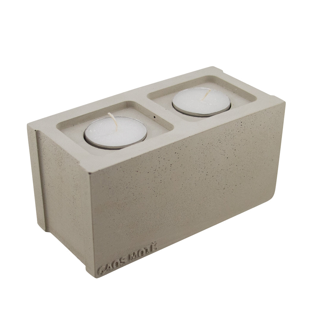 Caos Mote - Mini Cinderblock Candle Holder