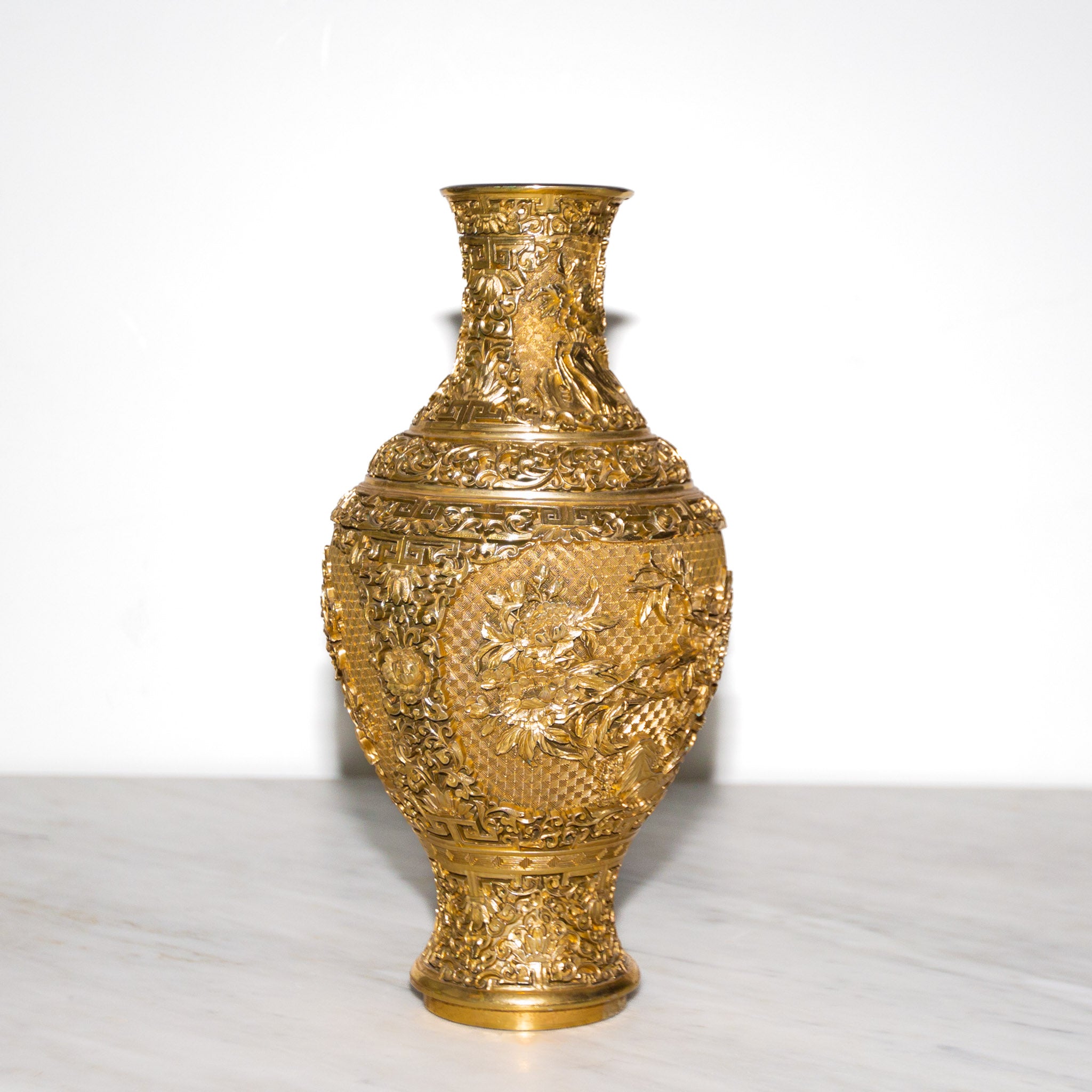 Gold Chinese Resin Vase