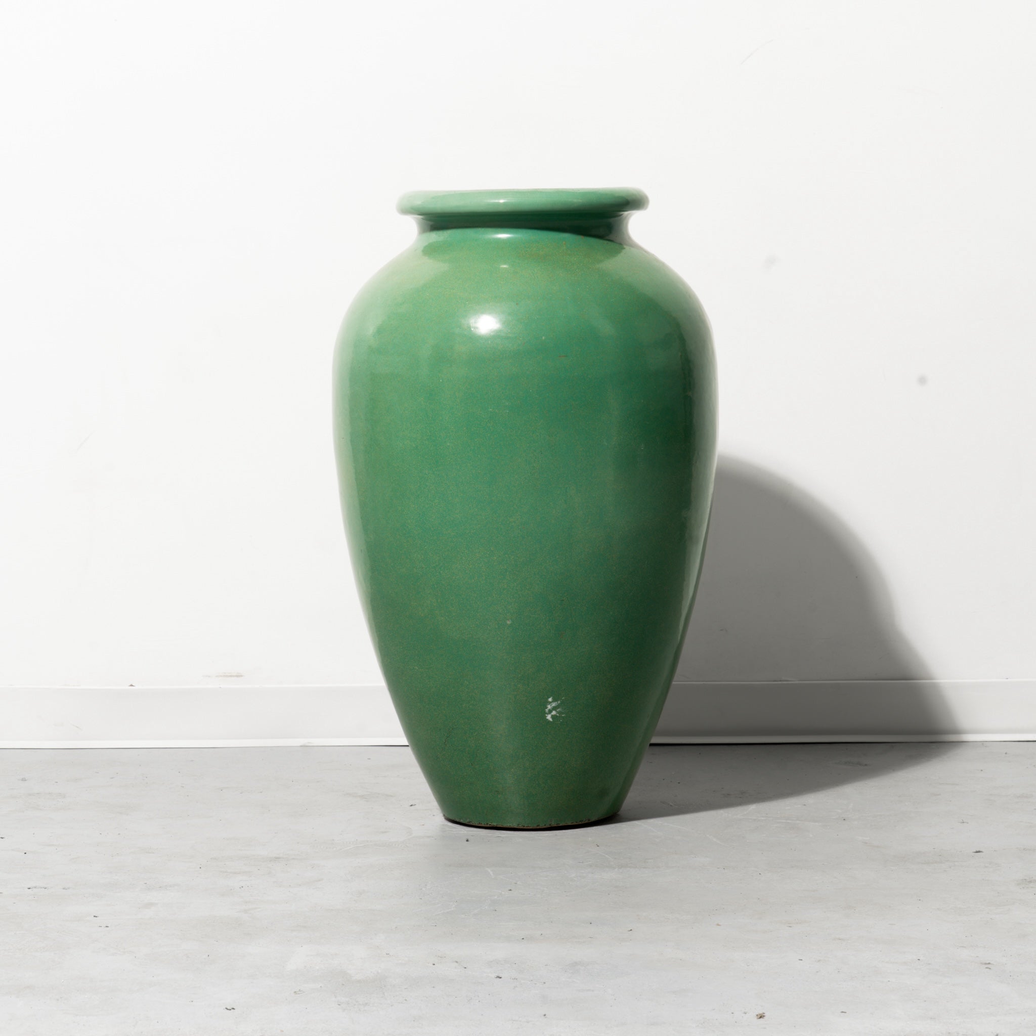Oversized Green Pottery Planter