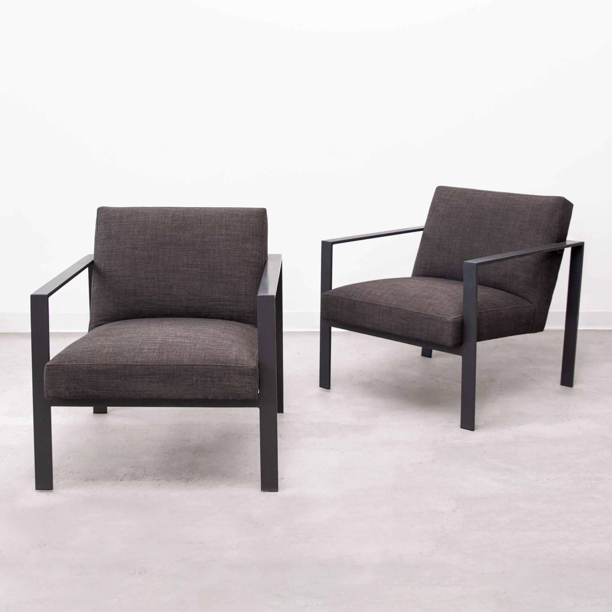 Gray CB2 Gray Accent Chairs Pair