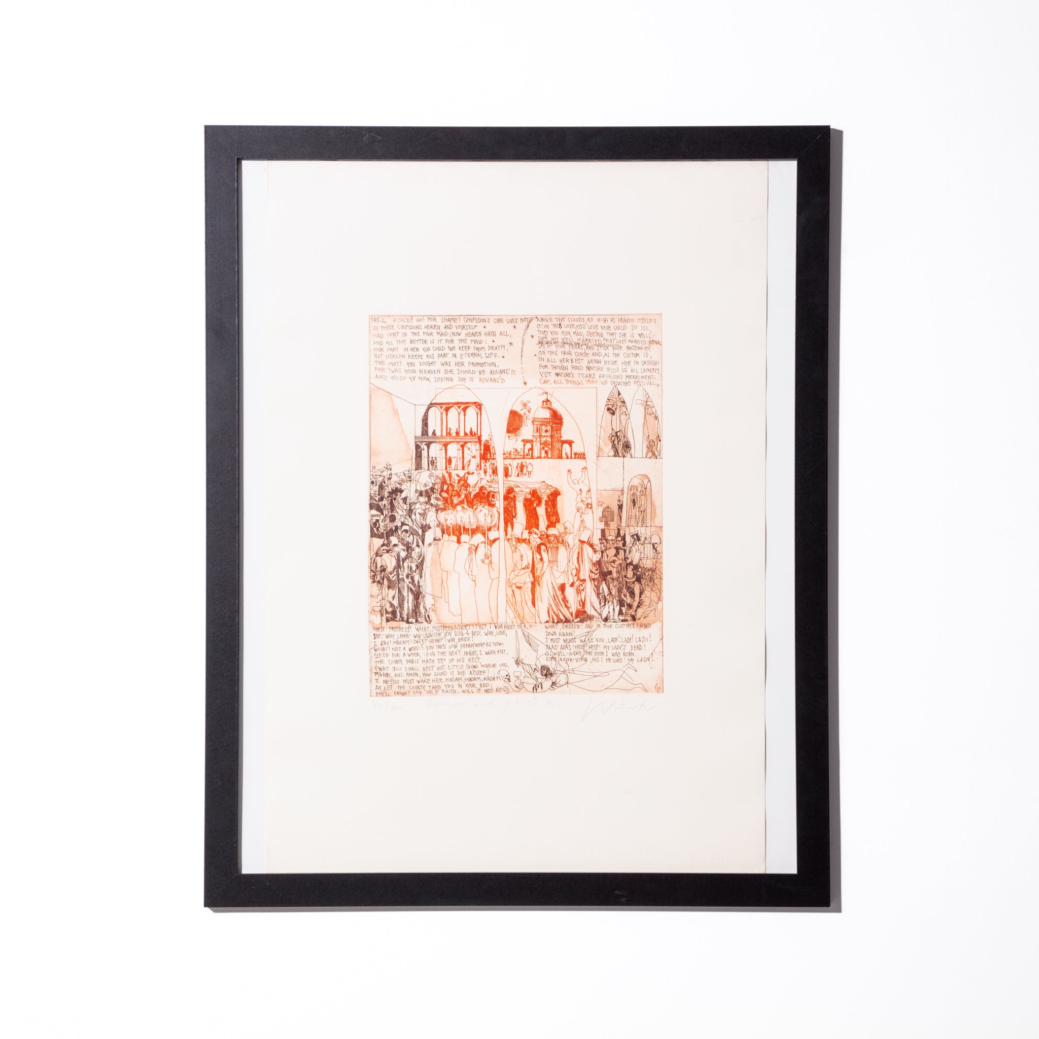 Signed "Romeo and Juliet II" Opera Linocut