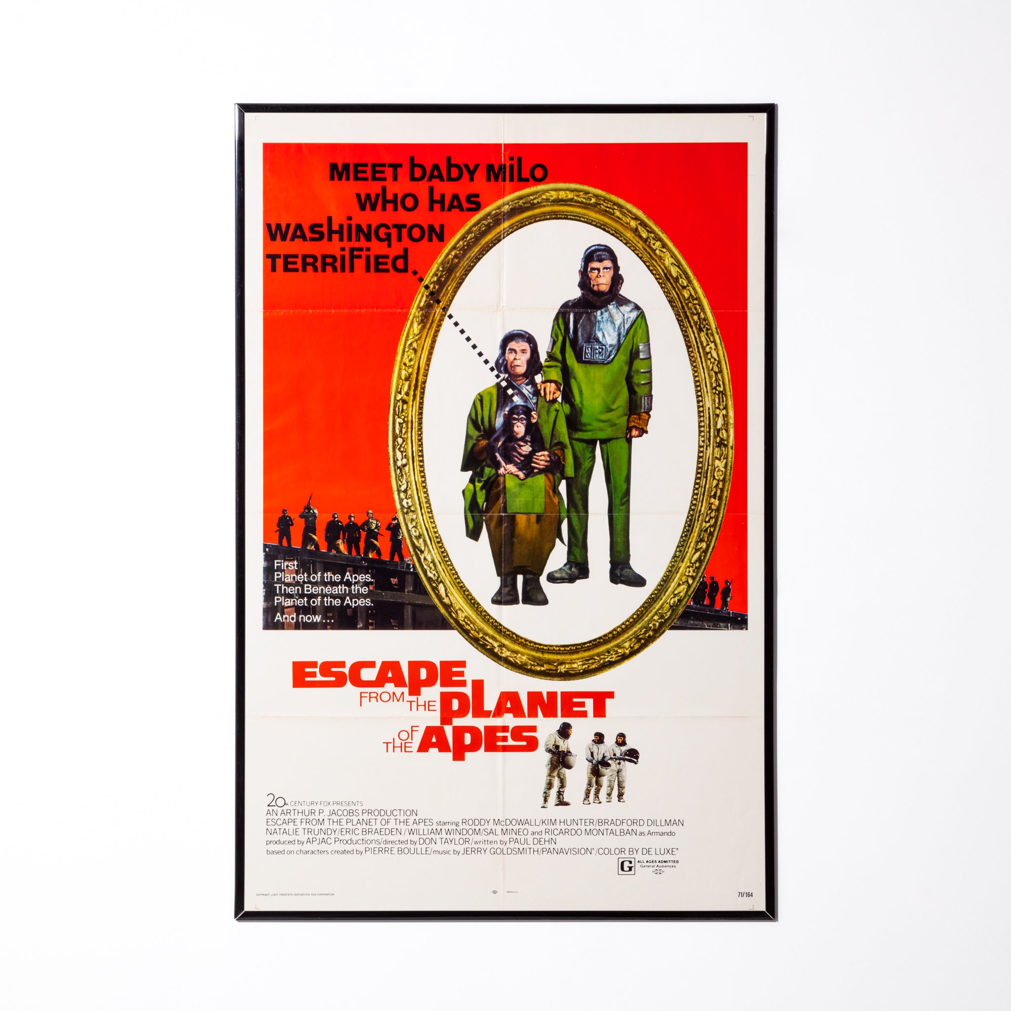 1971 Escape from the Planet of the Apes movie poster