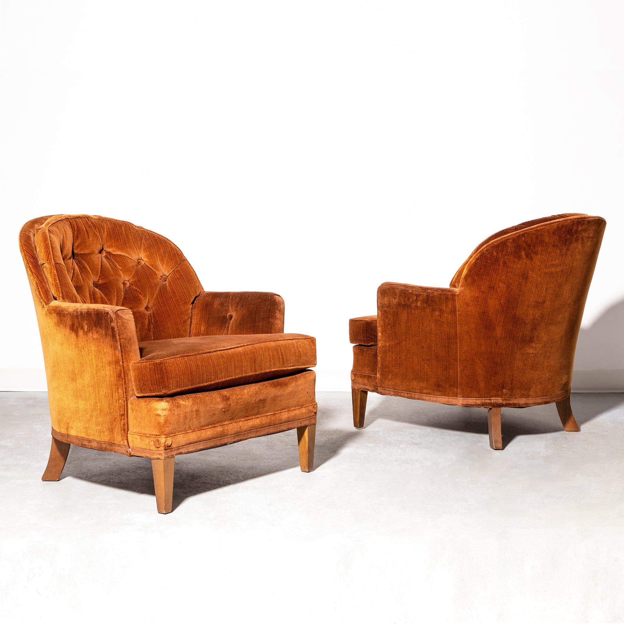 Vintage Woodmark Originals pair of armchairs