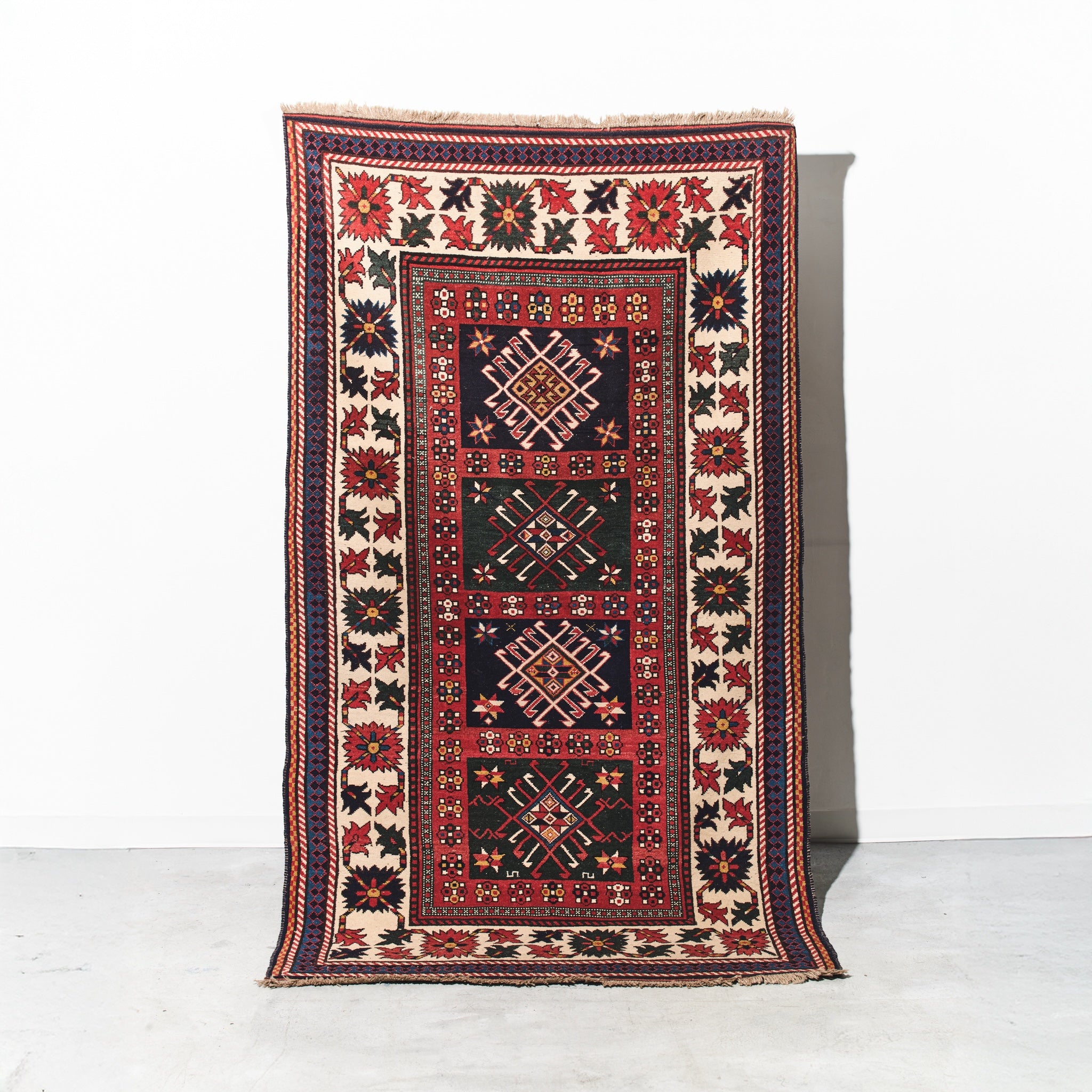 Hand-Knotted Kazak Wool Rug