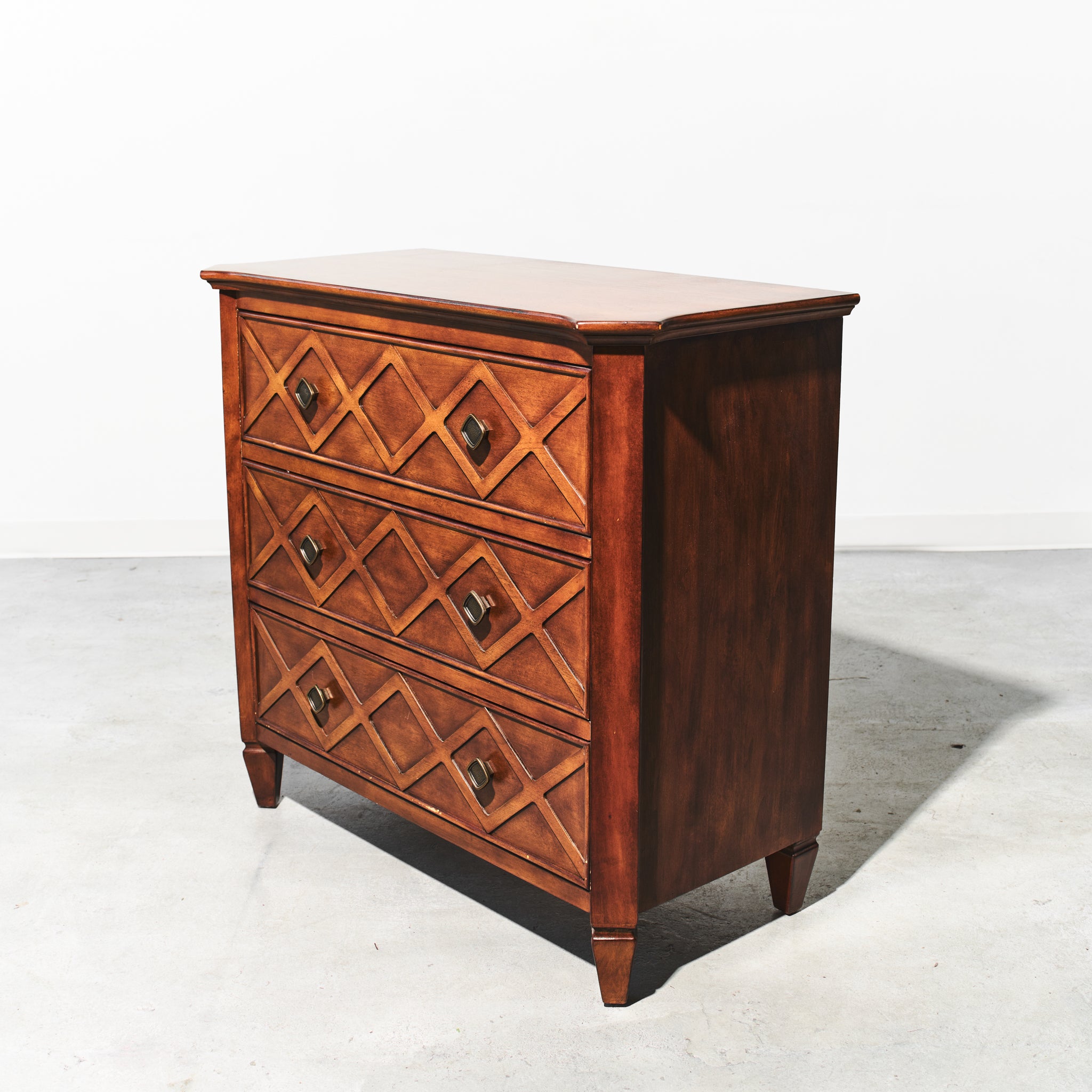 Mid-Century Modern Walnut 3-Drawer Chest