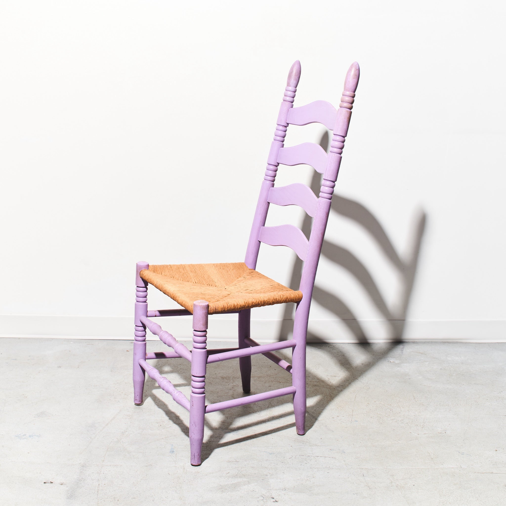 Purple Mid Century Ladder Back Chair