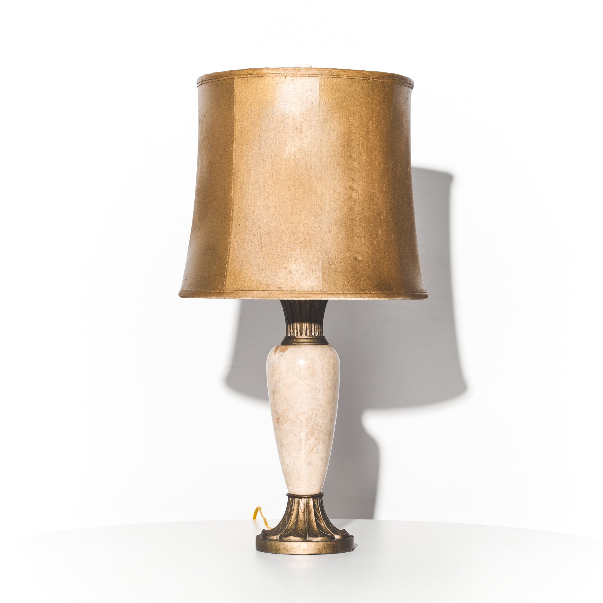Refurbished Gold Marble Table Lamp