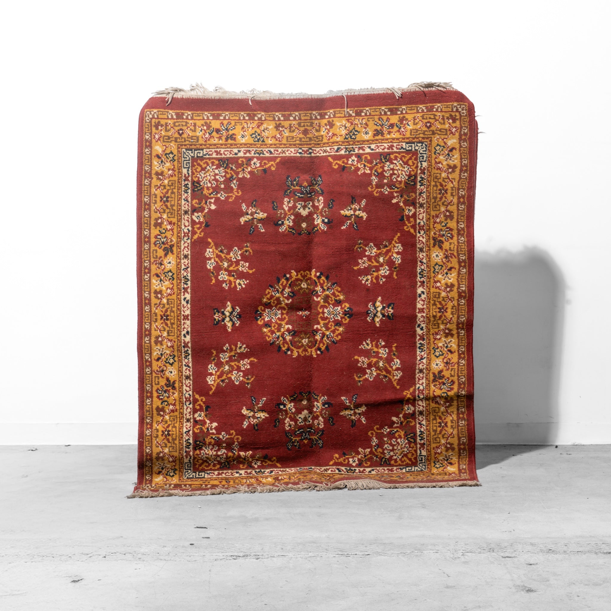 Red and Gold Persian Wool Rug