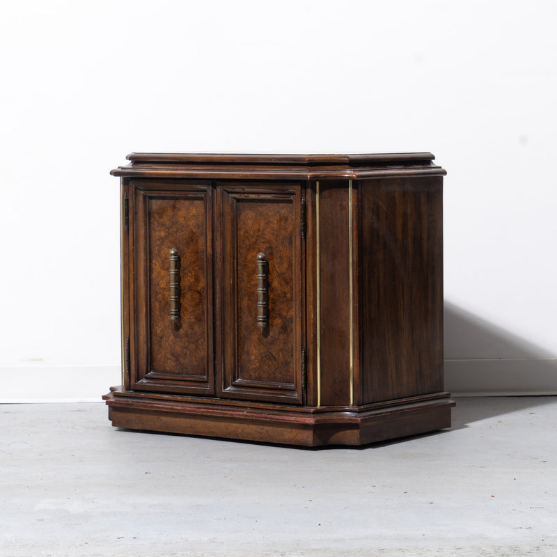 National Mt Airy Burl Wood Nightstand (2 Available)
