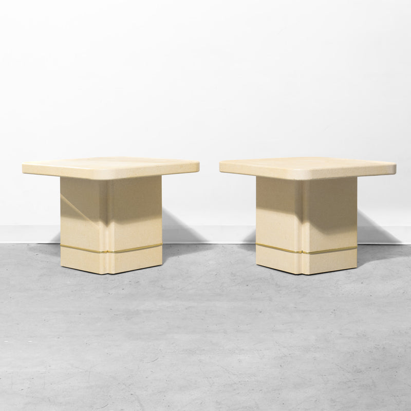 Postmodern Faux-Stone Mushroom Side Table (2 Available)