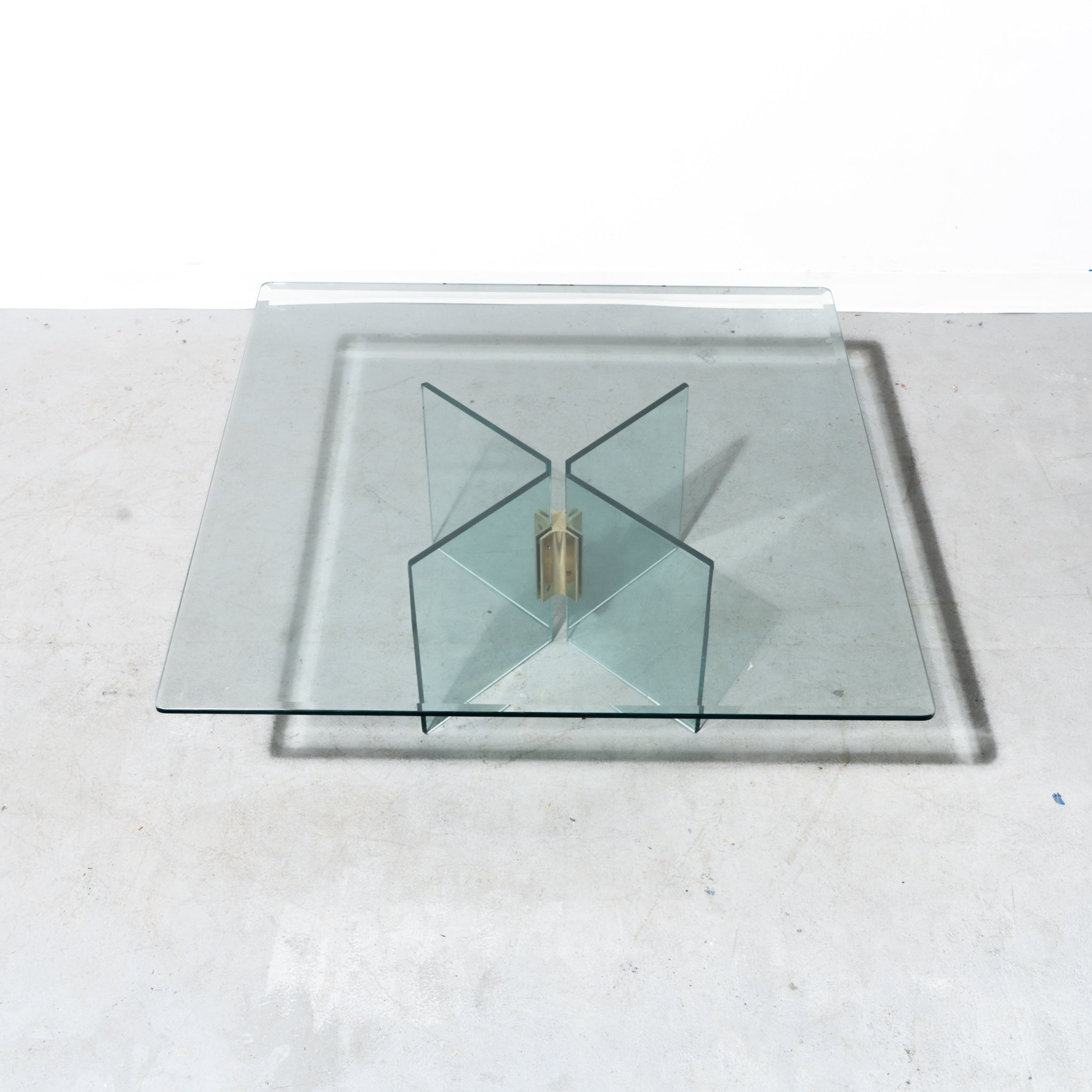 Postmodern Glass Top Coffee Table