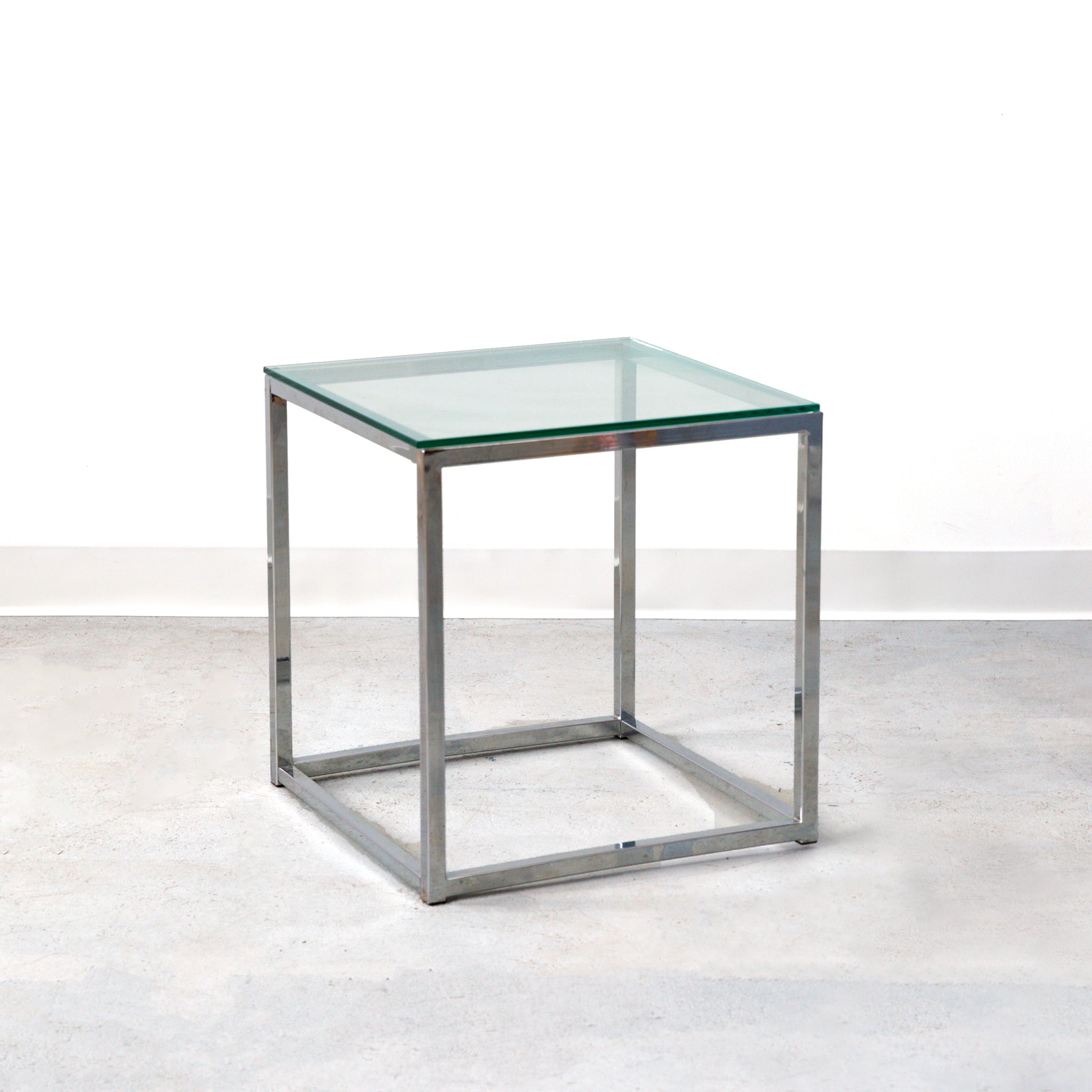 CB2 Smart Glass Top Side Table