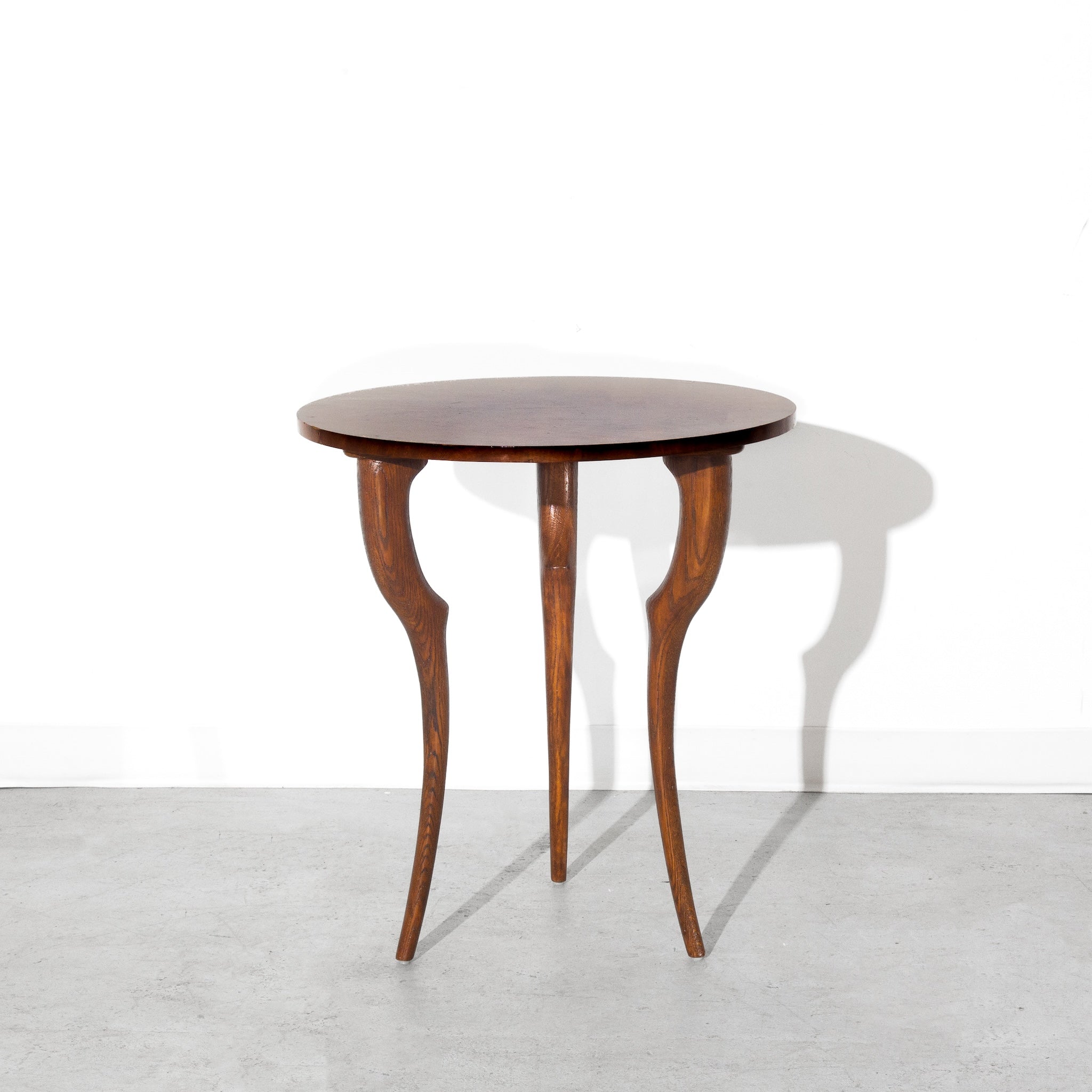 Vintage Antique Century Furniture Wooden Mahogany Circle Side End Table