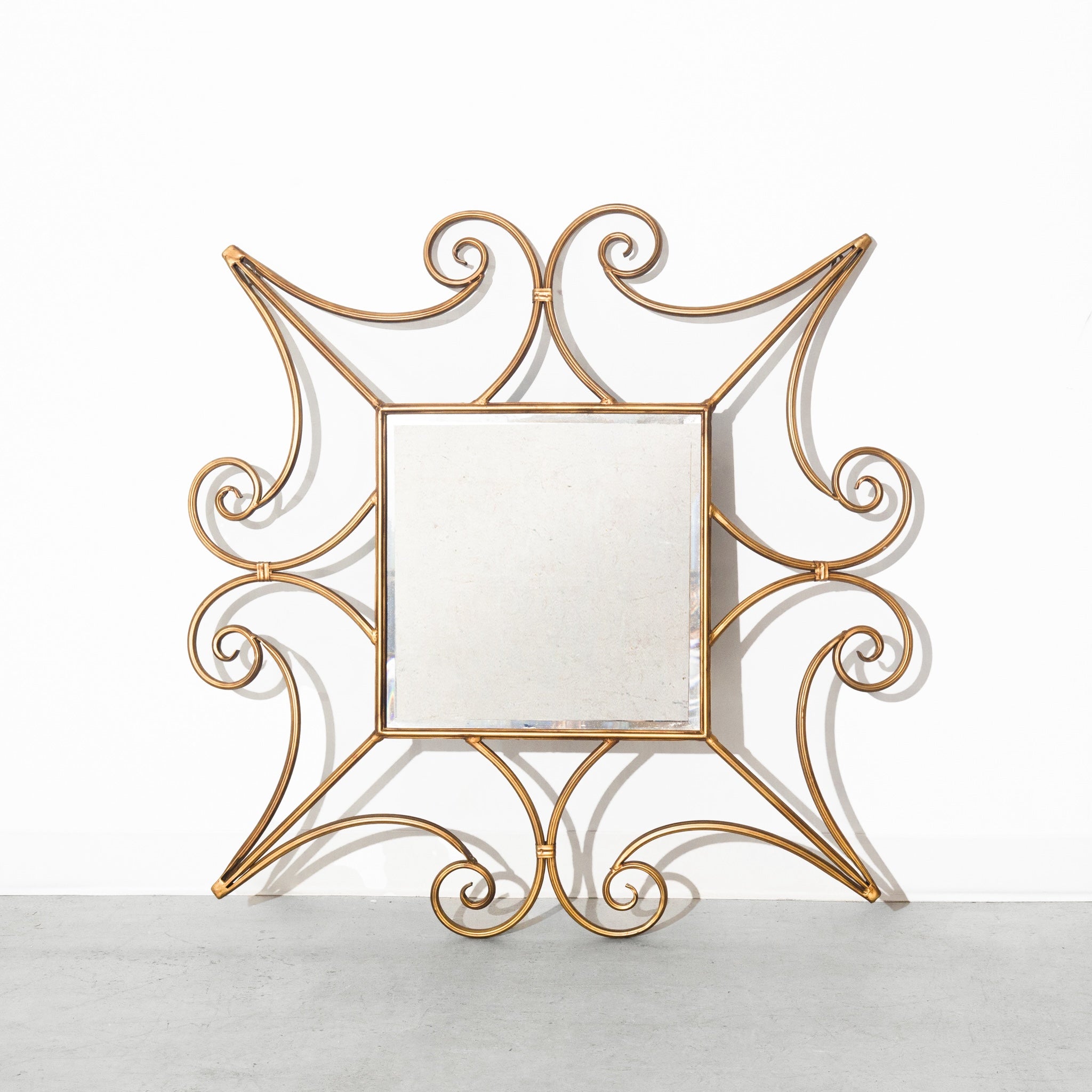 Vintage Gold Swirl Decorative Gilded Wall Mirror
