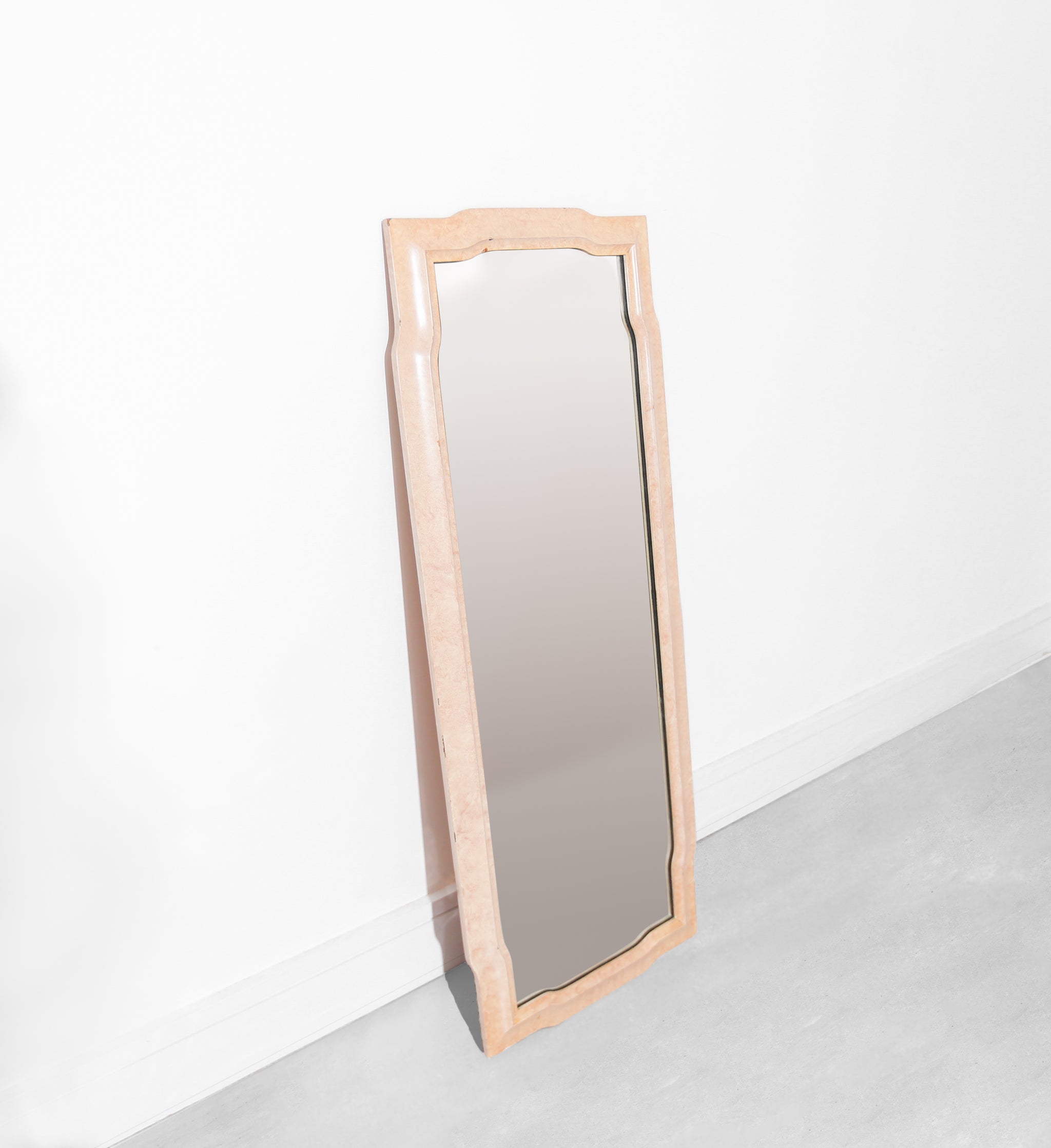 Vintage John Widdicomb Lacquer Stone Laminate Full-Length Mirror