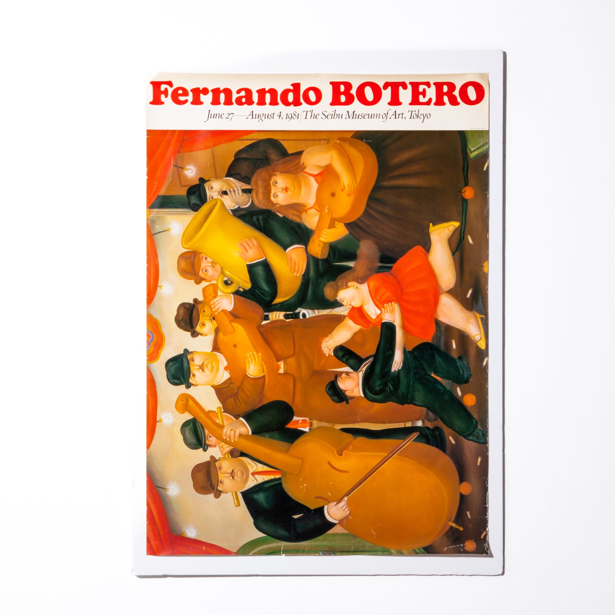 Large 1981 Fernando Botero Exhibition Poster