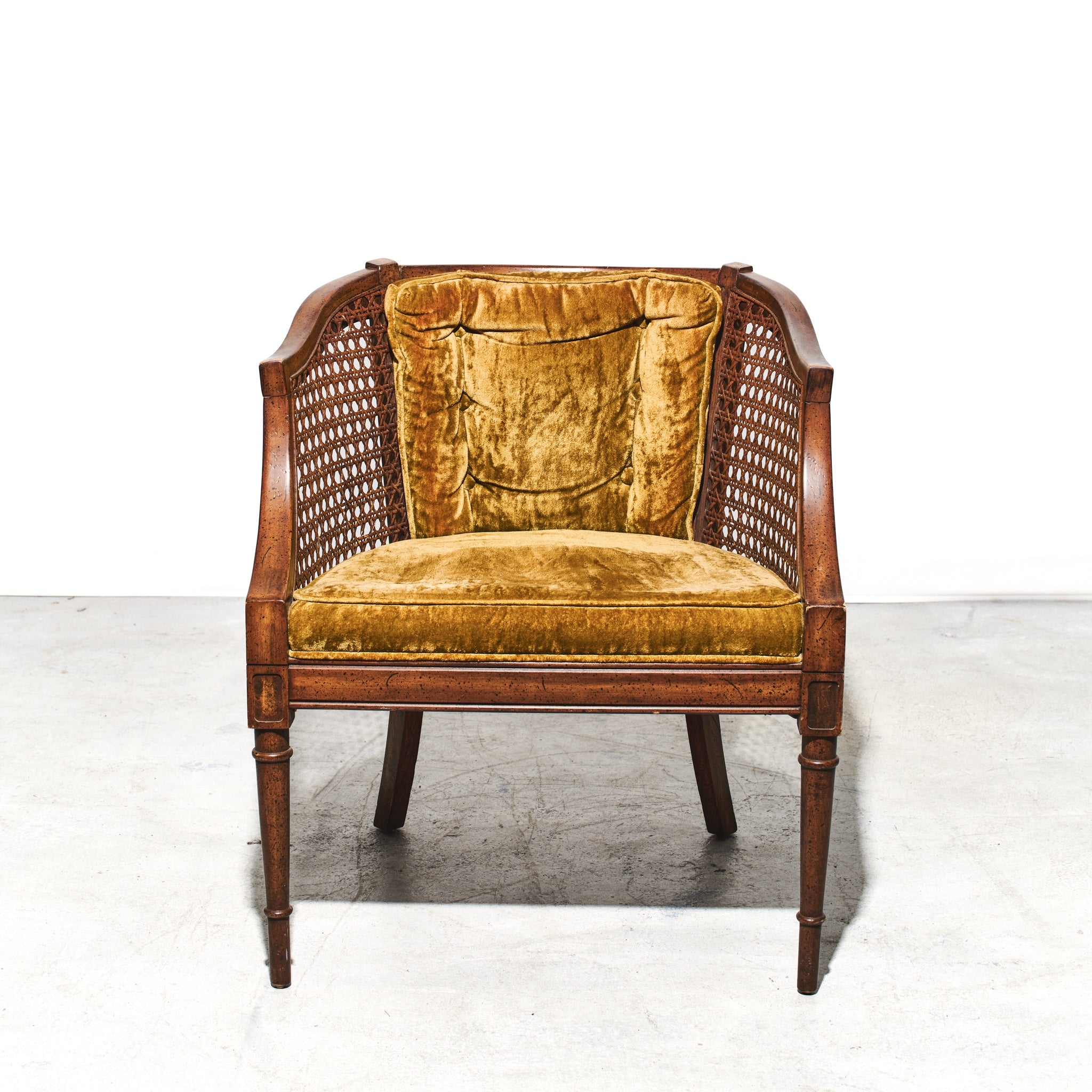 Vintage French Velvet Armchair