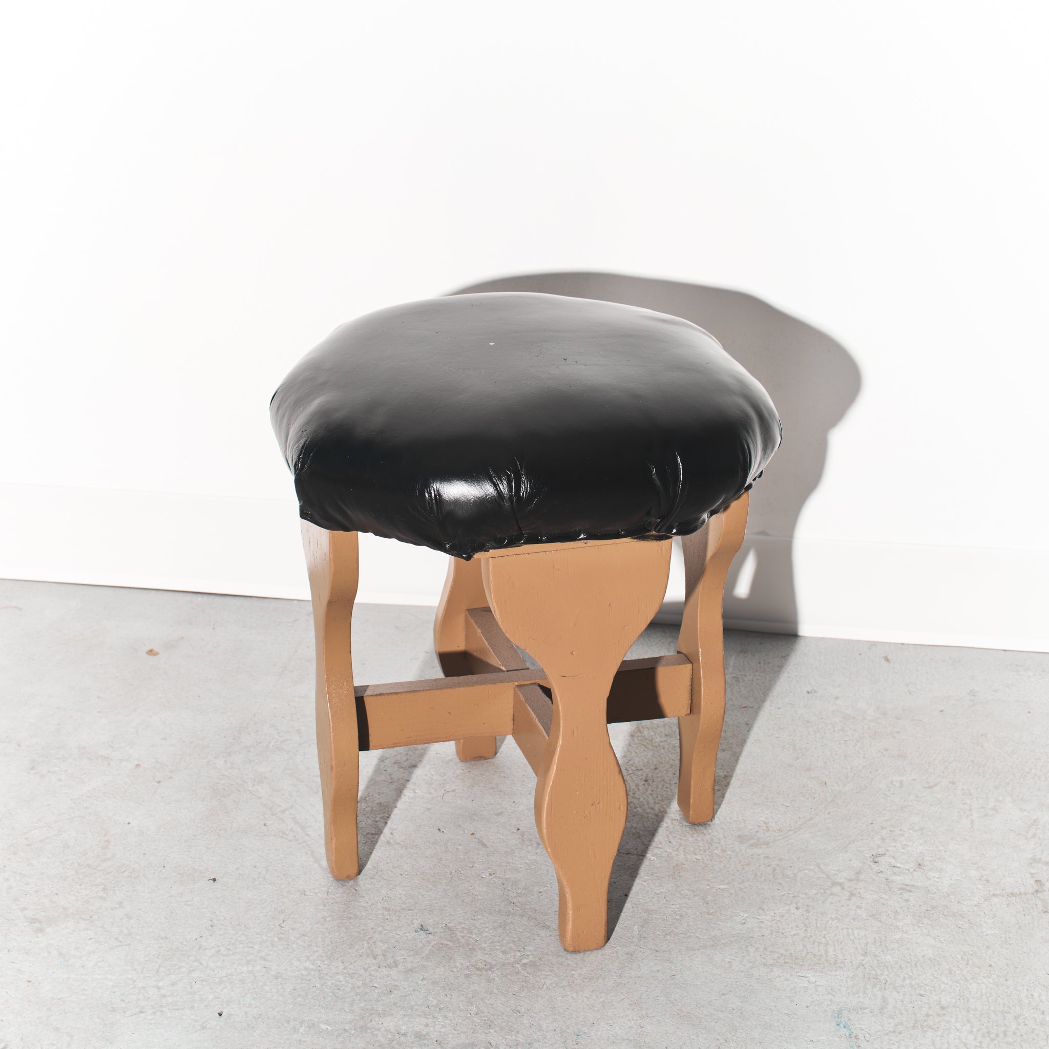 leather footstool