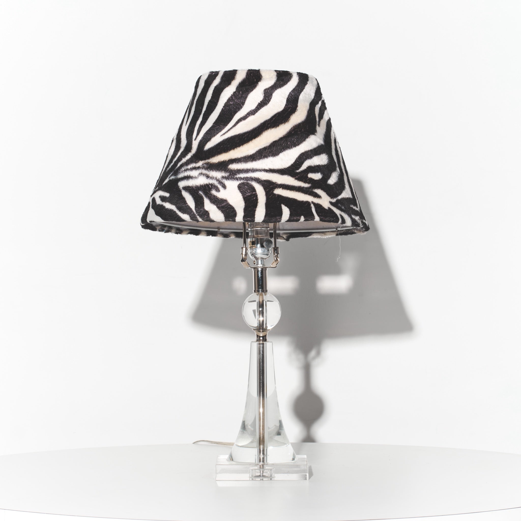 Refurbished Zebra Glass Lamp