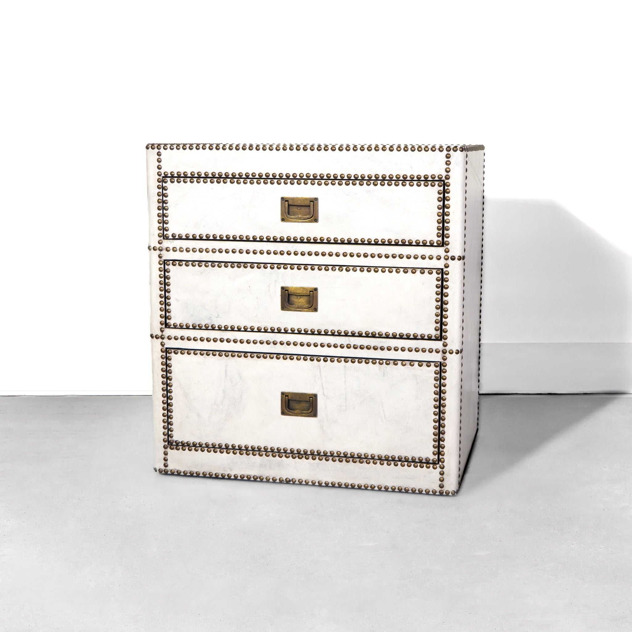 Restoration Hardware Leather and Brass Chest