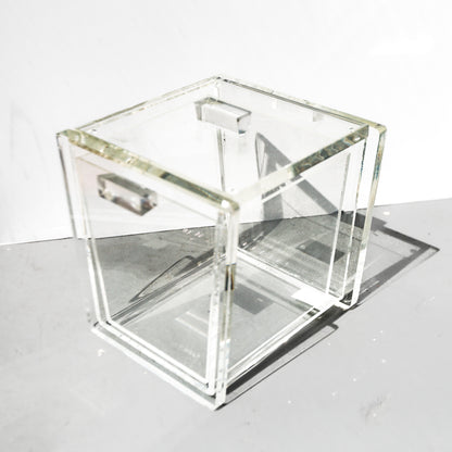 Mid-Century Modern Clear Acrylic Ice Bucket