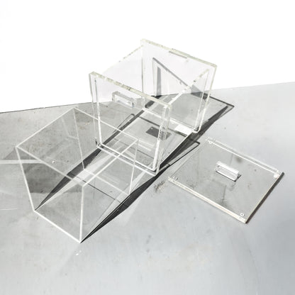 Mid-Century Modern Clear Acrylic Ice Bucket