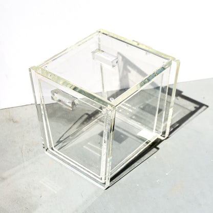 Mid-Century Modern Clear Acrylic Ice Bucket