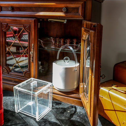 Mid-Century Modern Clear Acrylic Ice Bucket