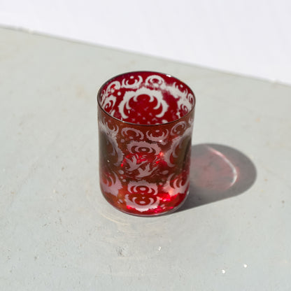 Antique Egermann Bohemian 6 Crystal Tumblers