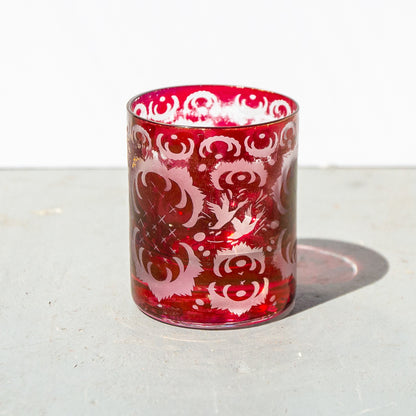 Antique Egermann Bohemian 6 Crystal Tumblers