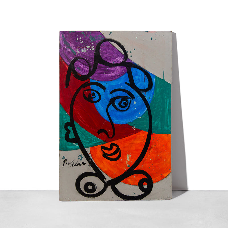 Large Peter Keil Oil Painting on Masonite Board