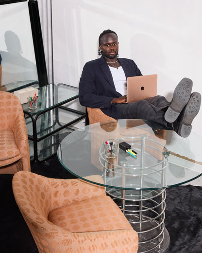 Mid-Century Modern Glass Pull-out Bar Trolley