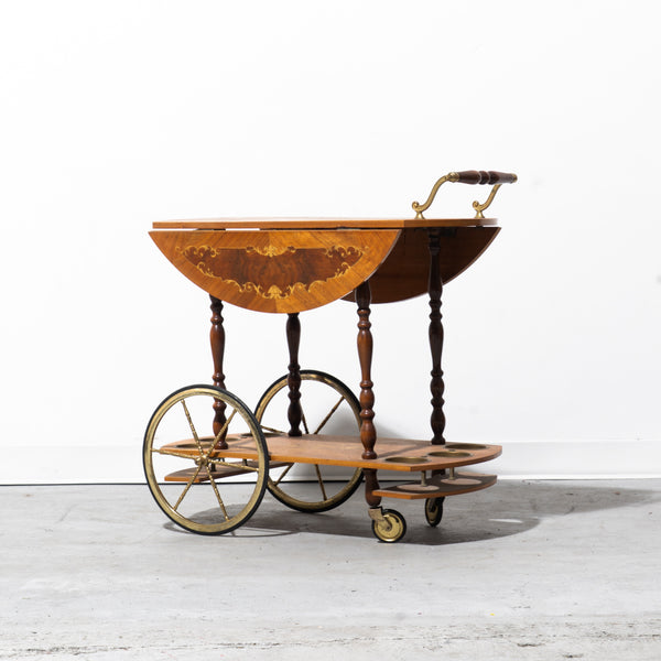 Italian Marquetry Cart