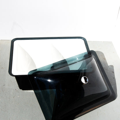 Mid-Century Modern Blue Acrylic Food Server