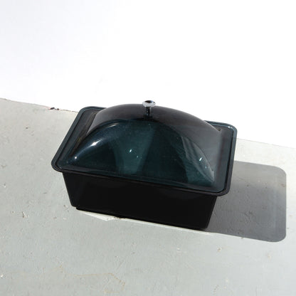 Mid-Century Modern Blue Acrylic Food Server