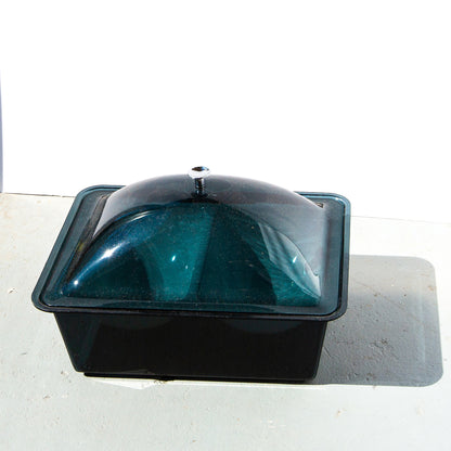 Mid-Century Modern Blue Acrylic Food Server