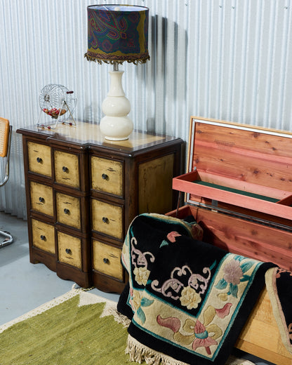 Apothecary-Style Wooden 3-Drawer Cabinet (2 Available)