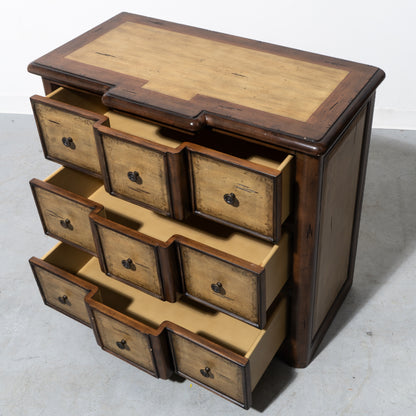 Apothecary-Style Wooden 3-Drawer Cabinet (2 Available)