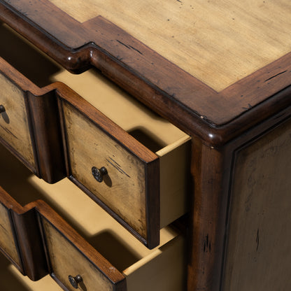 Apothecary-Style Wooden 3-Drawer Cabinet (2 Available)