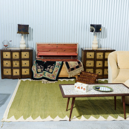 Apothecary-Style Wooden 3-Drawer Cabinet (2 Available)