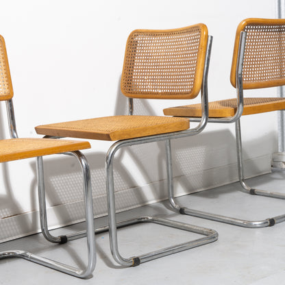 Set of 4 Mid-Century Modern Cesca Cantilever Chairs