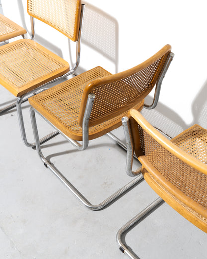 Set of 4 Mid-Century Modern Cesca Cantilever Chairs