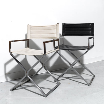 1960s Black Vinyl Director Chair by Robert Kjer Jacobsen for Virtue Brothers