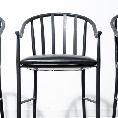 Black Cushioned Counter Stools (3 Available)